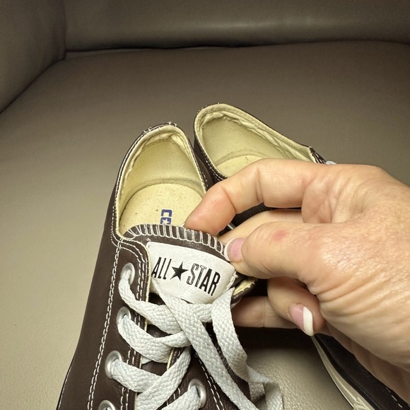 Converse Leather All Stars - Lo Ox - Mens 9 Womens 11 - Dark Root Brown - Picture 12 of 12